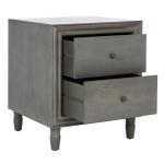 Ash Gray Wood Polly 2-Drawer End Table