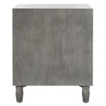Ash Gray Wood Polly 2-Drawer End Table