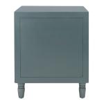 Teal Wood Polly 2-Drawer End Table