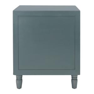 Teal Wood Polly 2-Drawer End Table