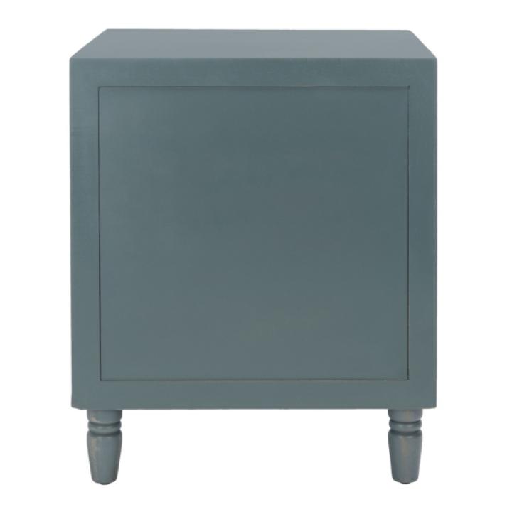 Teal Wood Polly 2-Drawer End Table