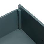 Teal Wood Polly 2-Drawer End Table