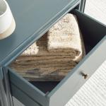 Teal Wood Polly 2-Drawer End Table