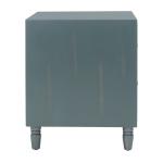 Teal Wood Polly 2-Drawer End Table