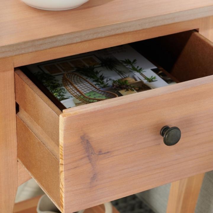 Honey Brown Wood Frieda End Table