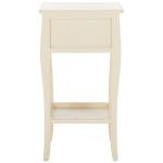 Vintage Cream Wood Frieda End Table