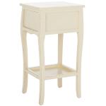 Vintage Cream Wood Frieda End Table