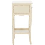 Vintage Cream Wood Frieda End Table
