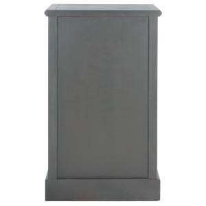 Ash Gray Wood Mita Storage End Table