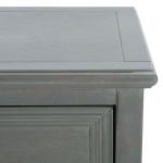 Ash Gray Wood Mita Storage End Table
