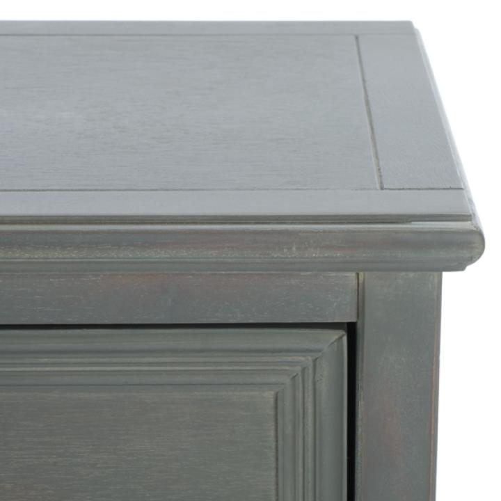 Ash Gray Wood Mita Storage End Table