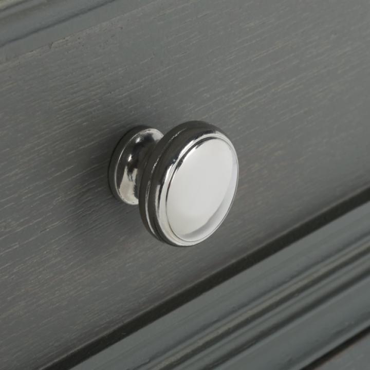 Ash Gray Wood Mita Storage End Table