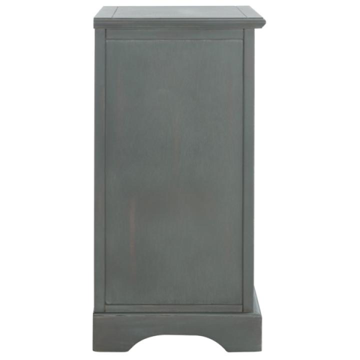 Ash Gray Wood Mita Storage End Table