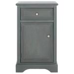 Ash Gray Wood Mita Storage End Table