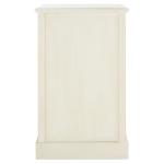 Cream Wood Mita Storage End Table