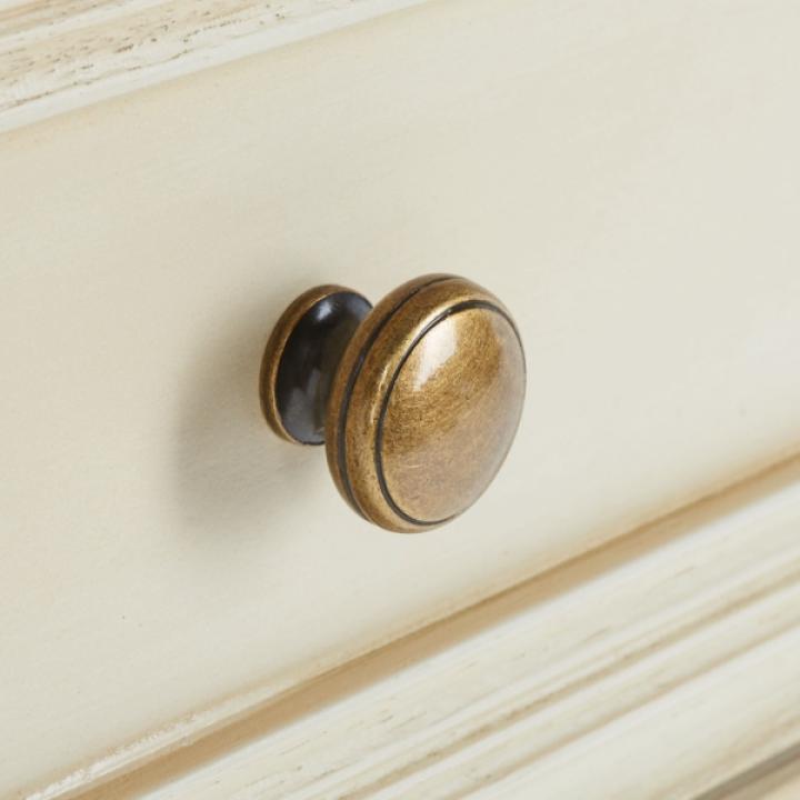 Cream Wood Mita Storage End Table