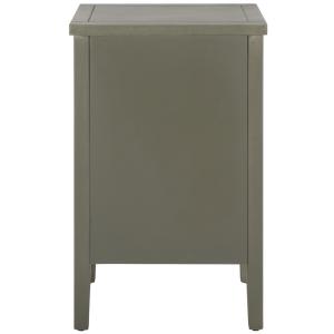 Ash Gray Wood 3-Drawer Denise End Table