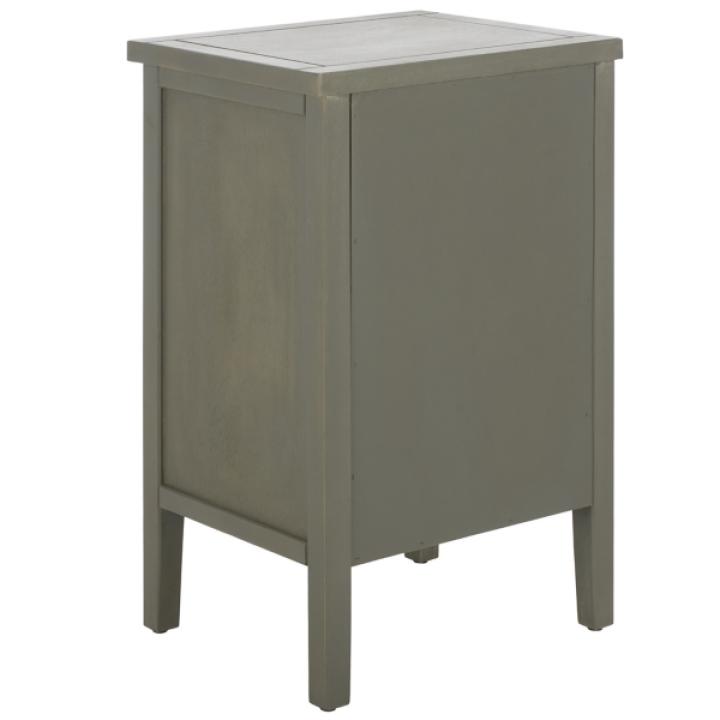 Ash Gray Wood 3-Drawer Denise End Table