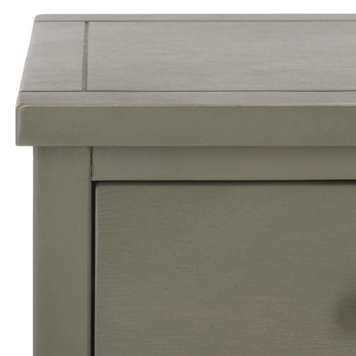 Ash Gray Wood 3-Drawer Denise End Table