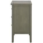 Ash Gray Wood 3-Drawer Denise End Table