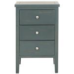 Teal Wood 3-Drawer Denise End Table