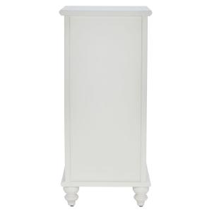 White Wood Bead Board Daya End Table