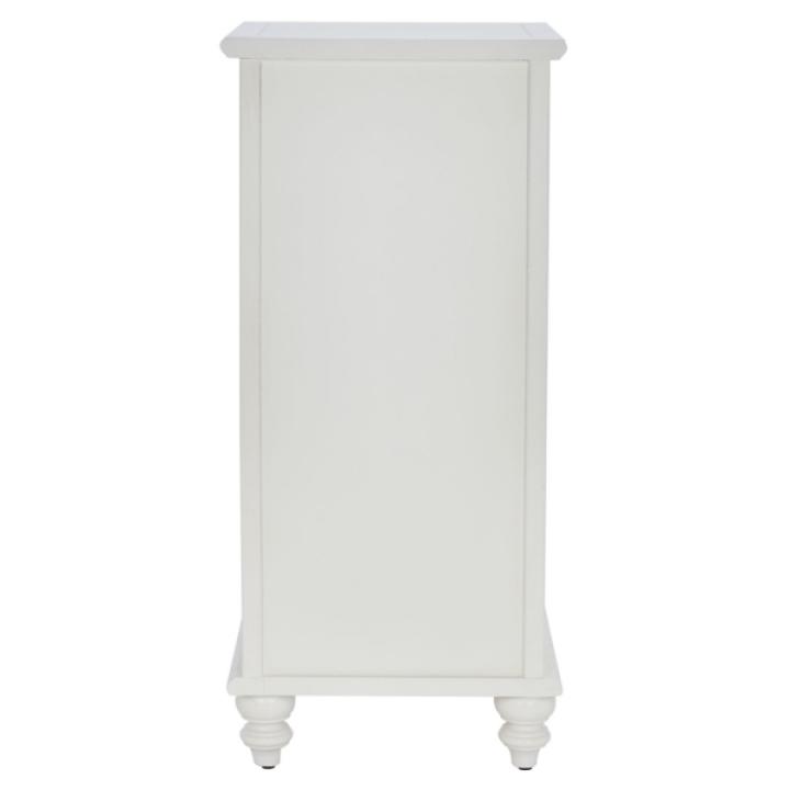White Wood Bead Board Daya End Table