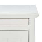 White Wood Bead Board Daya End Table