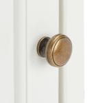 White Wood Bead Board Daya End Table