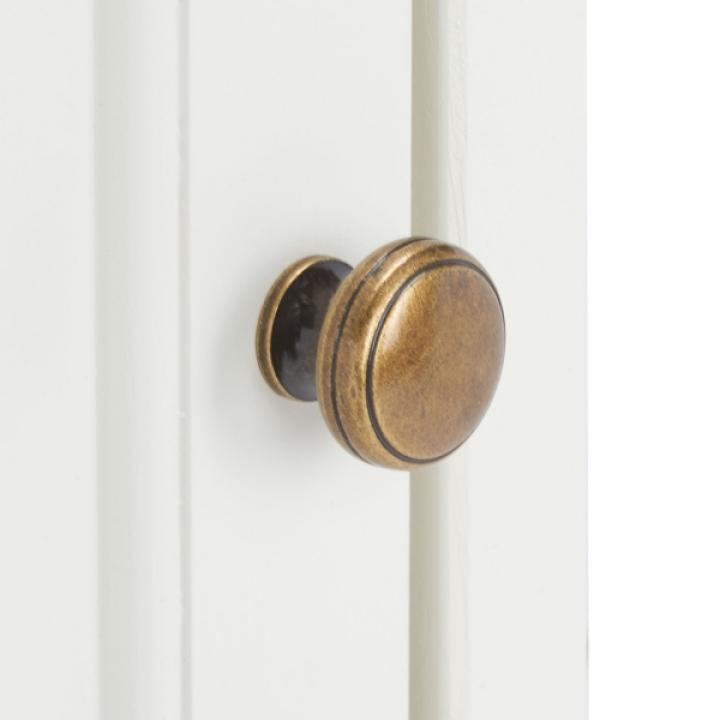 White Wood Bead Board Daya End Table