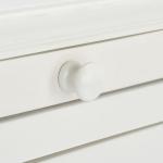 White Wood Bead Board Daya End Table