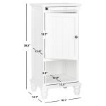 White Wood Bead Board Daya End Table