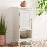 White Wood Bead Board Daya End Table