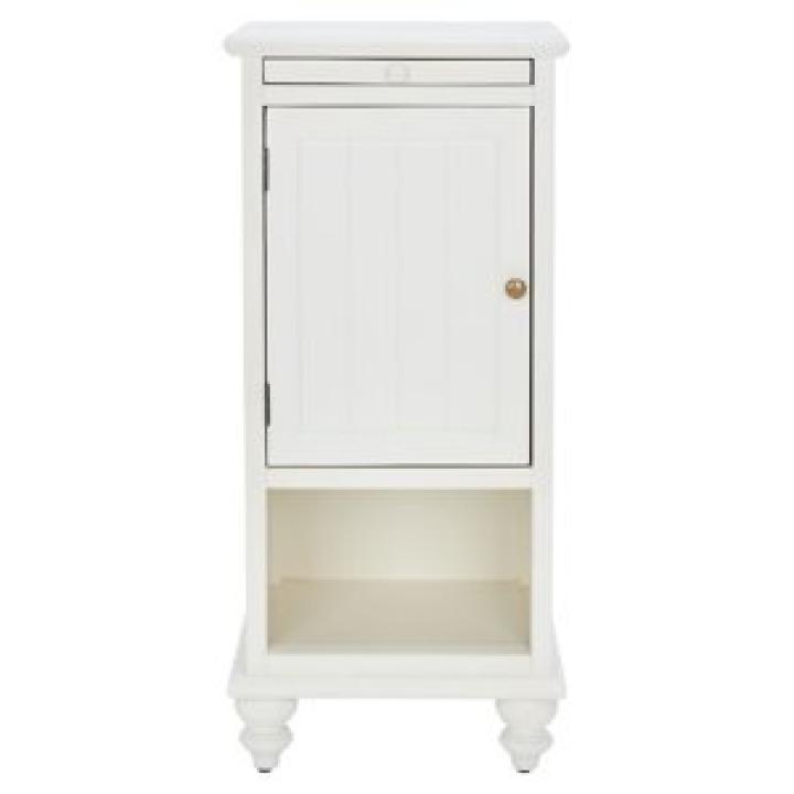 White Wood Bead Board Daya End Table