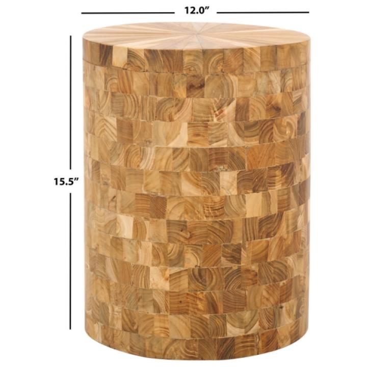 Natural Reclaimed Teak Round Ira Stool