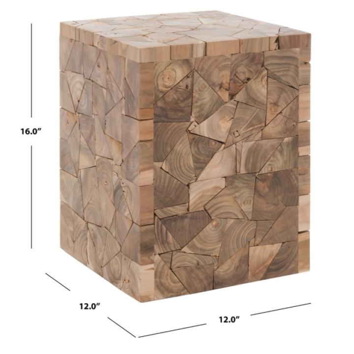 Reclaimed Teak Uma Square Stool