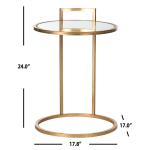 Gold Metal Round Lucile C-Table