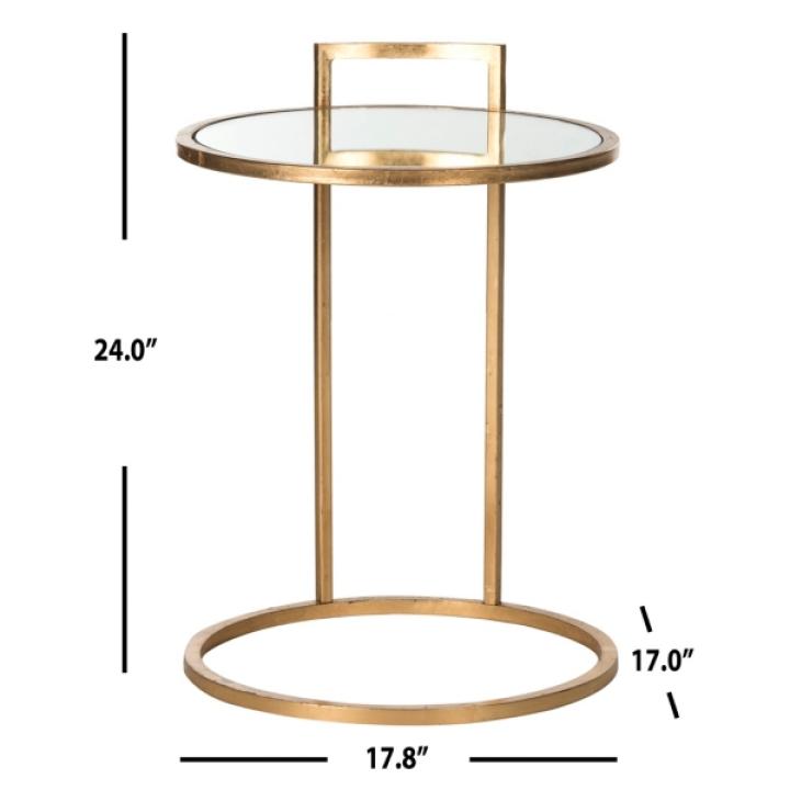 Gold Metal Round Lucile C-Table