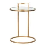 Gold Metal Round Lucile C-Table