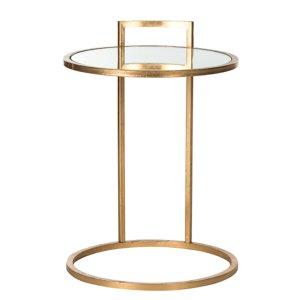 Gold Metal Round Lucile C-Table