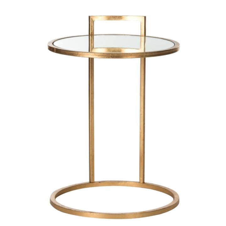 Gold Metal Round Lucile C-Table