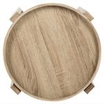 Graywash Round Tray Top Side Table