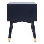 Navy Blue Wood 2-Drawer Katie End Table