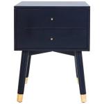 Navy Blue Wood 2-Drawer Katie End Table