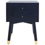 Navy Blue Wood 2-Drawer Katie End Table