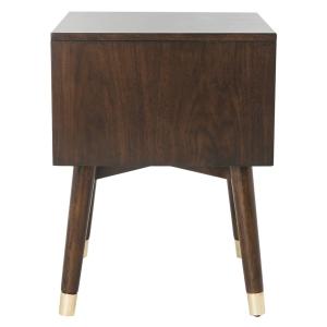 Walnut Wood 2-Drawer Katie End Table
