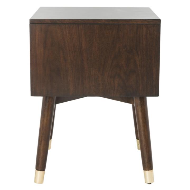Walnut Wood 2-Drawer Katie End Table