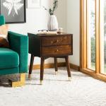 Walnut Wood 2-Drawer Katie End Table