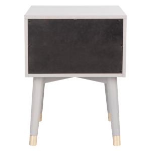Gray Wood 2-Drawer Katie End Table
