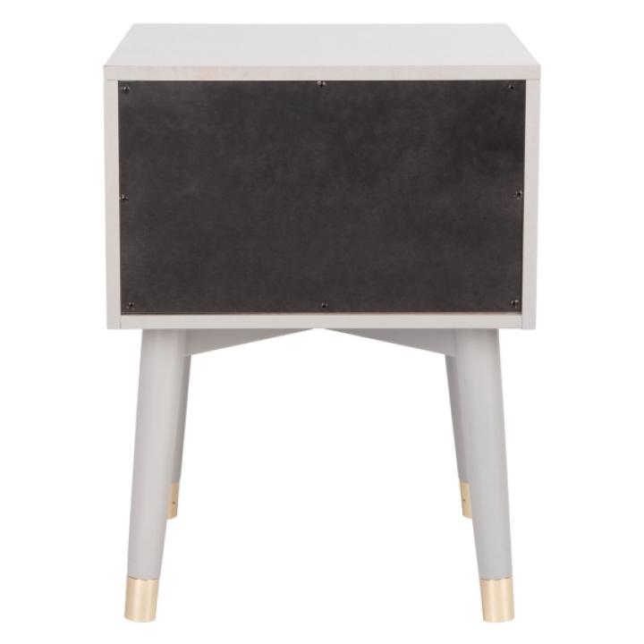 Gray Wood 2-Drawer Katie End Table